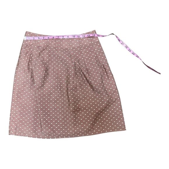 Loft High Waist Polka Dot Blush Pink Skirt Lined Size 2 Office Preppy Corporate - Picture 2 of 7